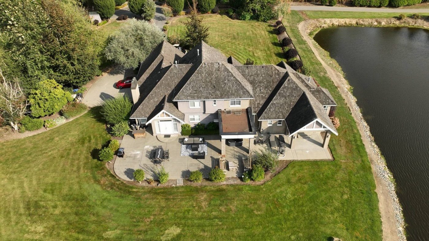 Aerial view of the Joy Mansion